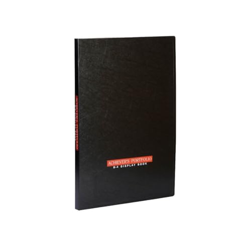 Image of Worldone B4 (Bigger Size) | Achiever Portfolio Display Book Folder for Documents | 1mm Virgin PP Material | 40 Bound Non-Refillable Top Loading Plastic Binder | Black (Set of 1) (Black, B4)