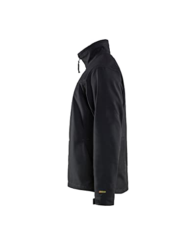 BLÅKLÄDER Men's 4957 Weatherproof Windproof Breathable Functional Black Softshell Jacket3