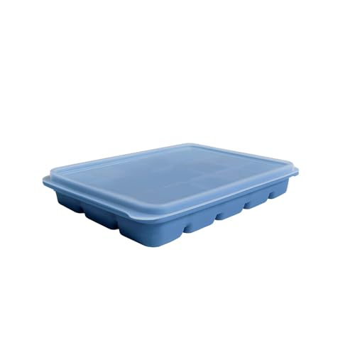Moldes flexibles de silicona para cubitos de hielo con tapa removible miniatura 1