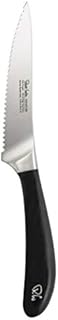 Robert Welch Signature Utility Knife 12cm (Serrated) - Multi Award Winning British Design - Crafted from German 1.4116 Stainless Steel  Suitable for Slicing Tough Skinned Foods.