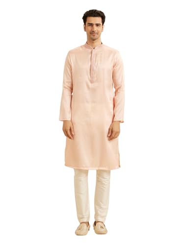 Kurta pyjama d'exception Manyavar ensemble en soie droite