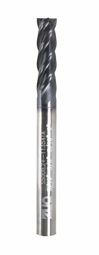 Image of ZUQ | 3 /16 inch Dia, 3 /16 inch Shank, Solid Carbide 4 Flute Square End Mill, Uneven Flute, Variable Helix, AlTiN Coated, for Alloyed Steel, Hardened Steel up to 55 HRC (S500IE2-11354TA-3 /16)