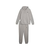 PUMA Herren Feel Good Hooded Sweat Suit FL Cl Trainingsanzug, Betongrau, XXL