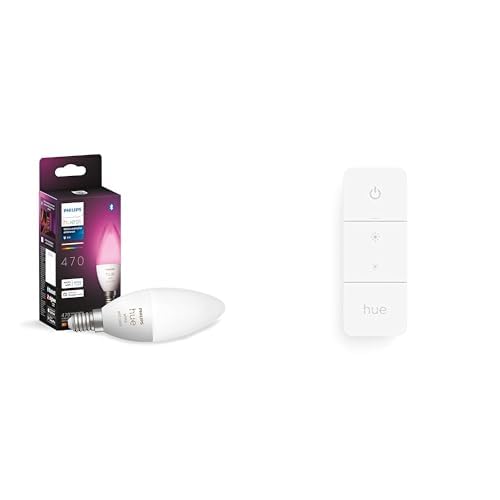 Ampoule LED connectée flamme E14 Philips Hue White & Color Ambiance avec télécommande V2