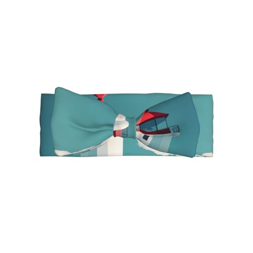 Towering lighthouse Bow Hair Accessories, Children's Elastic Bow Headband 0-6 Months, Newborn, Baby, Toddler Hair Accessories