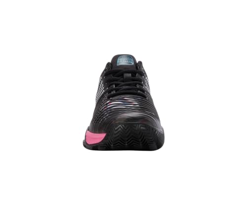 Image of K-Swiss Men's Express Light 3 Padel Shoe, Black /True Blue /Neon Pink, 8.5 M