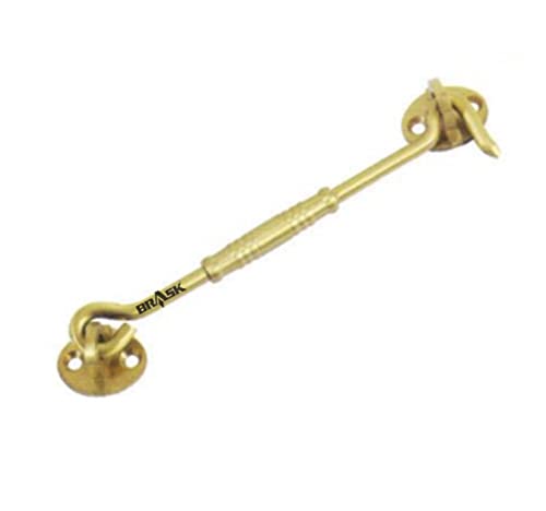 BRASK" Brass Fancy Gatehook/Window Hook/Window Stopper/Window Latch (Pack of 12, 6 Inches Golden Satin)-picture-13