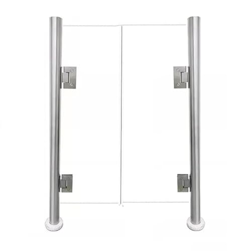 YJEUZCD Supermarket Entrance Safety Gate, Warehouse Industrial Metal Universal Swing Gate Guardrail, Library Store Automatic Closing Gate(27.6x31.5 in/0.7x0.8 m)