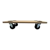 SCHEPERS Rollbrett Transportrolle Möbelroller Roller Transporter 200kg | 58 x 30 x 12 cm | MDF Braun