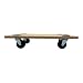 SCHEPERS Rollbrett Transportrolle Möbelroller Roller Transporter 200kg | 58 x 30 x 12 cm | MDF Braun