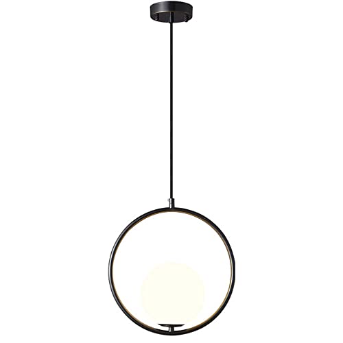 Suspension luminaire salon moderne et lampe de chevet en verre
