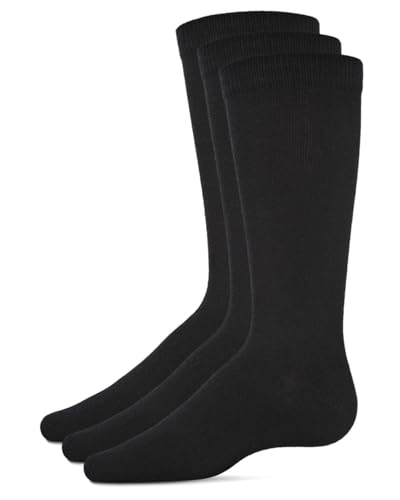 MeMoi Boys' 3 Pair Pack Flat Rayon from Rayan Blend Crew Socks