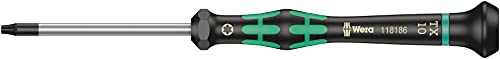 Image of Wera 05118186001 Kraftform Micro 2067 Torx HF Electronics Precision Screwdriver, TX10 Head, 60mm Blade Length