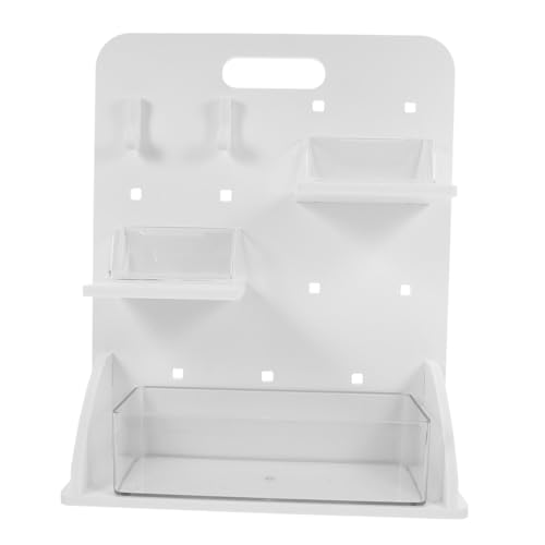 Ciieeo Pegboard Drawer Organizer 2 Shelves 2 Hooks 1 Large Box 1 Small Card Holder No-drill Office Desk Stationery Organizer