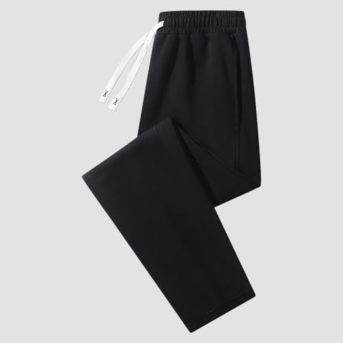 Mens Sweatpants with Pockets Fleece Straight Leg Trousers Jogging Pants Casual Baggy Sweatpant Workout Active2