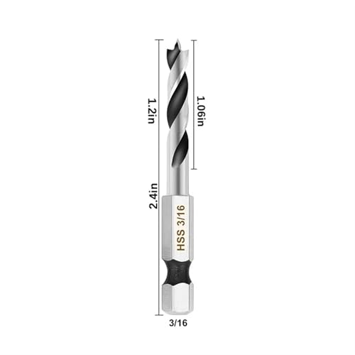 Foret HSS 3/16 pouce anti patinage pour stopper les mèches bloquées - 2