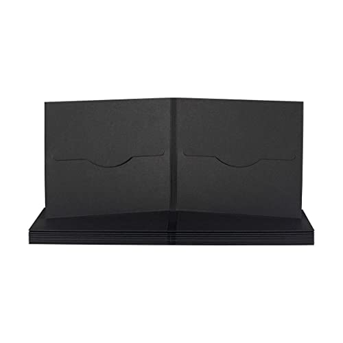 Lot de 10 pochettes CD avec 2 fentes - Noir