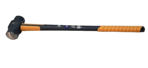 Zeluga 25-349 36in. 8 Lbs Pro Sledge and Club Hammer with 5G Fiberglass Handle, Drilling/Crack Hammer with Forged Steel Construction, Shock-resistant