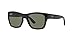 Ray-Ban RB4194 Square Sunglasses, Black/Polarized Green, 53 mm