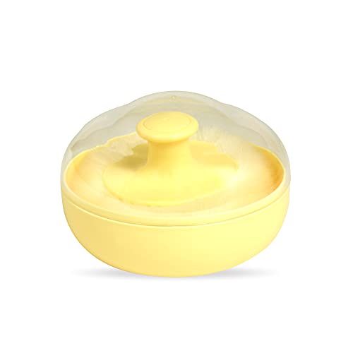 Image of Pigeon Powder Case with Soft Feather Feel Acrylic Puff,Yellow