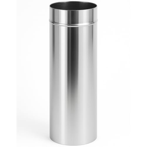 FORTUNATO Tubo Acciaio Inox Canna Fumaria Evacuazione Fumi Efficienza Impianto Riscaldamento Spessore 0,5 mm Altezza 250 mm (Ø 200 mm)
