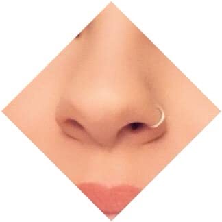 20g Gold and Silver Fake Nose Ring - No Piercing Needed - Handmade Clip-On Faux Hoop