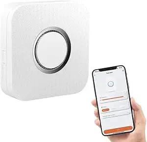Smart WiFi Wireless Doorbell Chime, Compatible with Ring & Blink & Google Nest Video Doorbell, Plug & Play, 5 Volumes, 32 Chimes, LED Indicators, Works with Alexa, for Store/Home/Office，White