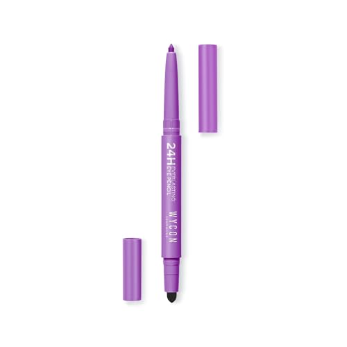 WYCON cosmetics Everlasting - Lápiz de ojos automático impermeable y de larga duración, 36 colores violeta