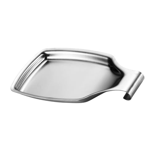 FOMIYES ステンレス製スプーンホルダー トレイ キッチン用品 カトラリー収納プレート 耐久性 小型大スプーン対応 調理スペース清潔保持 レ