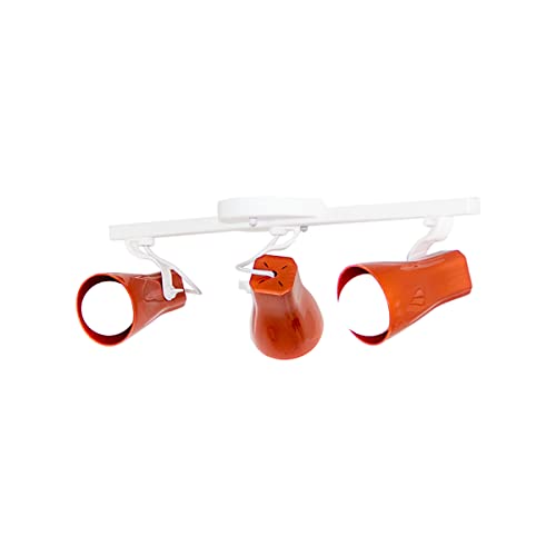 Spot Trilho Triplo Alpha 3 Sobrepor Direcionavel E27 (Branco com Cobre)