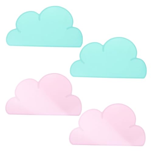 HEMOTON Silicone Pet Food Mat Pack -Leak Placemat for Dogs Cats Easy to Non-Slip Heat Resistant