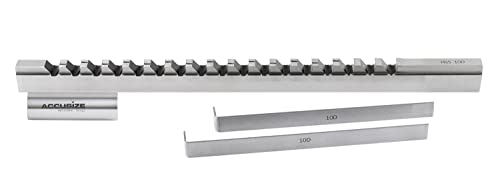 Accusize Industrial Tools 10mm Style D, H.S.S. Keyway Broach, Length of Cut: 1-6'', 2 Shims, 5001-0016