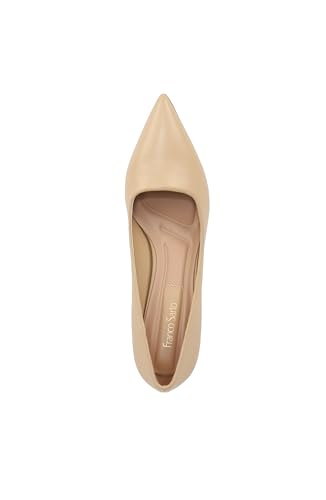 Franco Sarto Womens Giovanna Pointed Toe Pumps Beige Leather 9 M - image 5