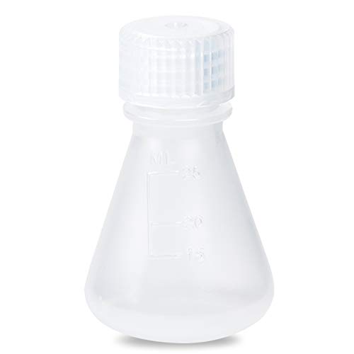 25ml Conical Flask, PP Material, Molded Graduations, Screw Cap, Karter Scientific 237R2 (Pack 12)