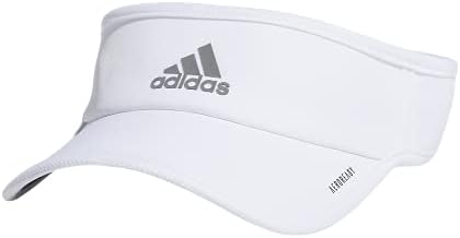 adidas Women's Superlite Performance Visor, White/Silver Reflective, One Size