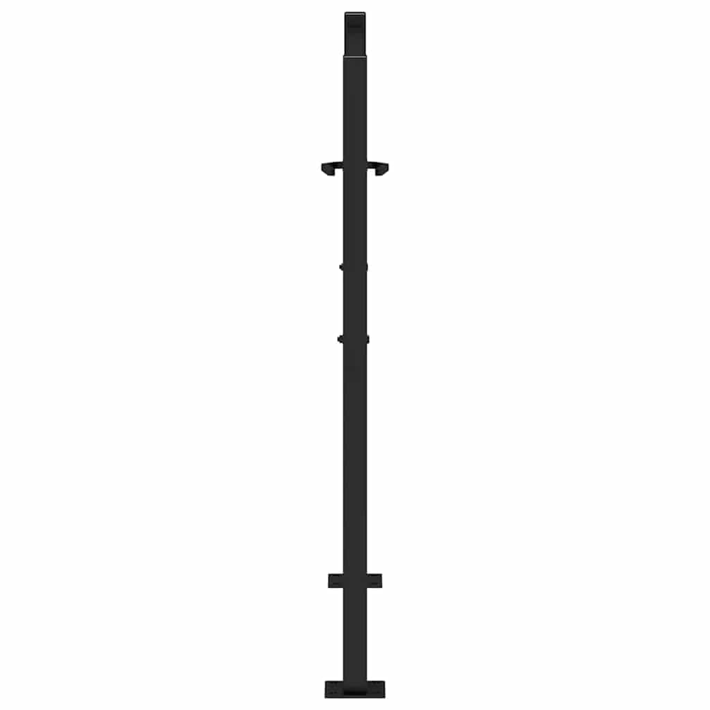 vidaXL Puerta de jardín diseño Llama Acero Negro 100x100 cm, Puerta de Cerca, Puerta Exterior, Puerta de Metal, Puerta de Seguridad, Puerta de Entrada