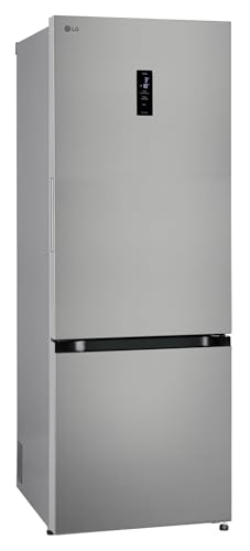 Image of LG 340 L, 2 Star, Frost Free, Double Door, Smart Inverter Compressor, Bottom Freezer Refrigerator with Door Cooling+, AI ThinQ, Wi-Fi Convertible (GLB3426BDPZ, Shiny Steel, Express Freeze, 2026 Model)