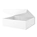 PACKHOME 17x14.5x5.5 Inches, Extra Large Gift Box with Lid, Gift Box for Clothes and Large Gifts (Matte White with Grid Pattern)
