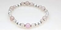 Algopix Similar Product 2 - Rose Quartz White  Silver Magnetic