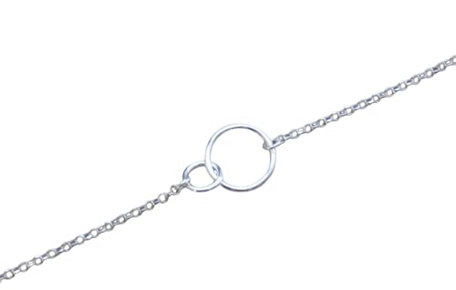 Bracelet anneaux entrelacés en argent massif le cadeau d'anniversaire parfait pour elle