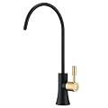 EKRTE Drinking Water Faucet for Kitchen Sink, Filtered Water Reverse Osmosis RO Faucet, Solid Brass,Non-Air Gap, Matte Black and Champagne Gold