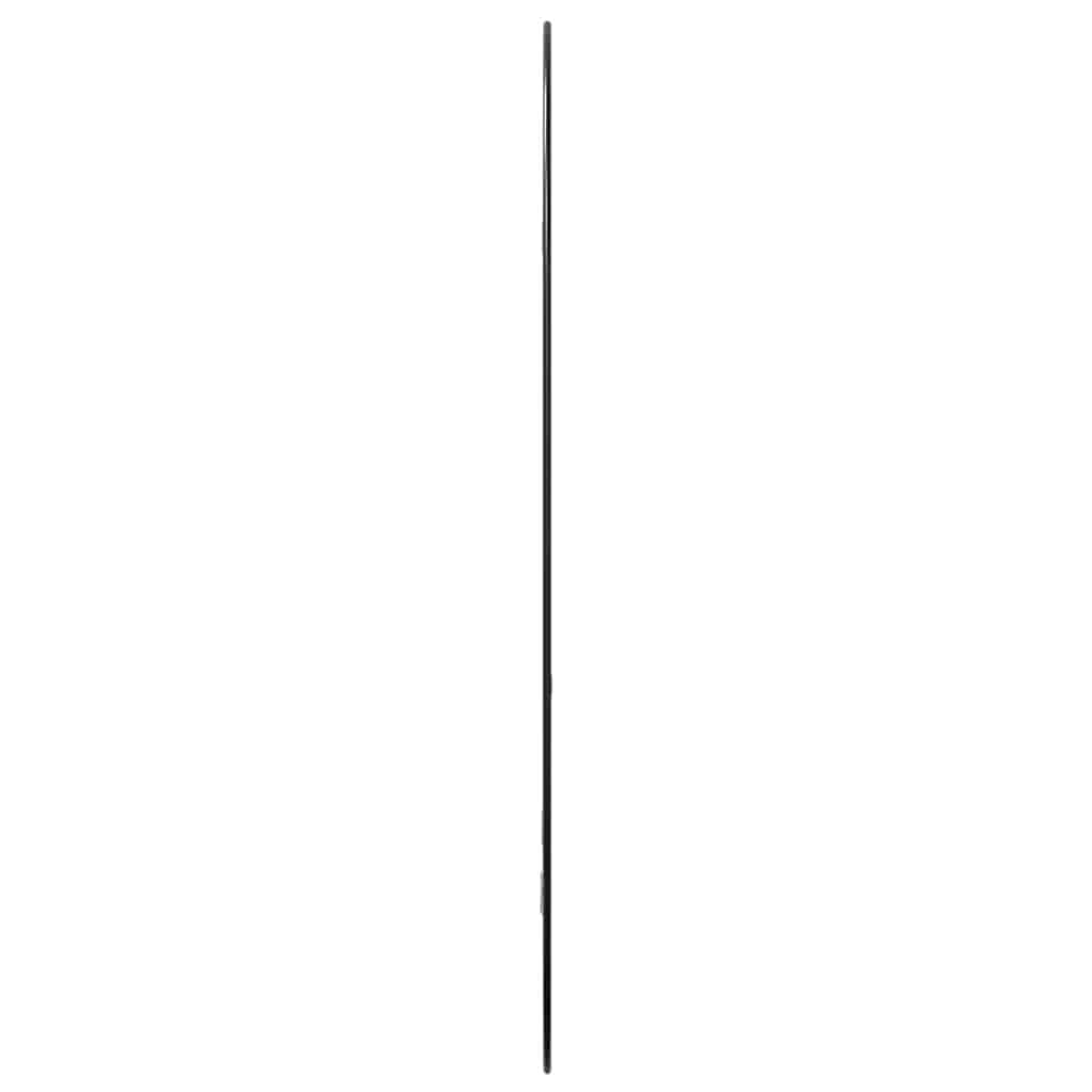 Wandspiegel Schwarz 80x50 cm Glas PVC Rahmen, dekorativer Kosmetikspiegel für Schlafzimmer Badezimmer Flur, klarer Spiegel für Styling Schminken Rasur und Raumwirkung