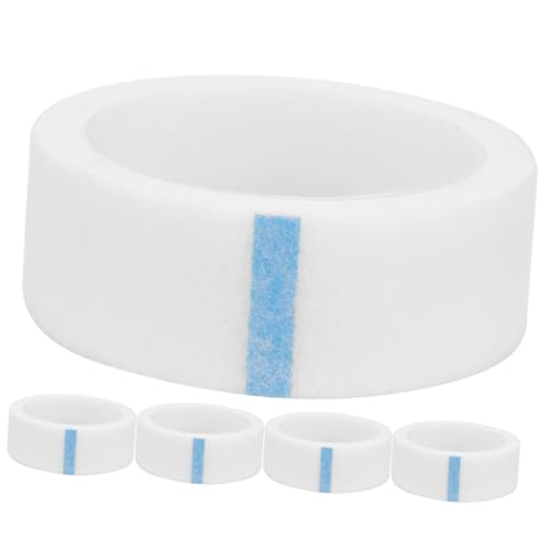 OUNONA 5Rolls Eyelash Extensions Tape Breathable Non Woven Fabric Easy to Tear Makeup Tape for Lash Extensions Long Wide Skin Friendly Adhesive Eyelash Supplies