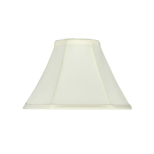 Image of Aspen Creative 58027A, Bell Uno Lamp Shade, Linen White, 4 inch Top x 10 inch Bottom x 7 inch Slant Height, Slip UNO 33mm