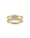 iCarats Gold Rings For Women 18K Gold Plated 925 Sterling Silver Stackable Ring Non Tarnish Birthstone Jewelry Oval Cut Iolite Size 6