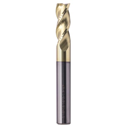 Image of BestParts 5 /16 inch 3 Flute Solid Carbide End Mill for Aluminum - ZrN Coated | 37 Degree Helix, 5 /16 inch Cutting Diameter, 5 /16 inch Shank Diameter, 13 /16 inch Length of Cut, 2-1 /2 inch Overall Length, Square End