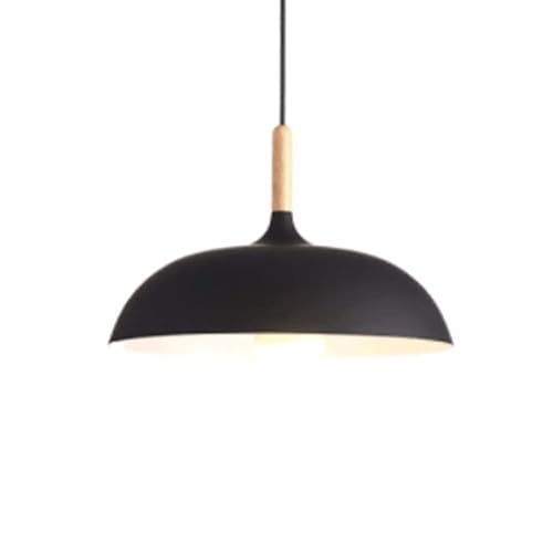 Suspension industrielle noire E27 de 40cm pour éclairage de cuisine