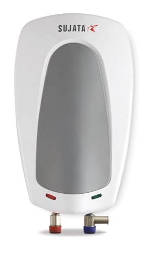 Image of Sujata Instant Water Heater | 3 Litre - 5 Years Warranty on Inner Tank & 3 Years on Overall Product | Geyser, Water Heater, 3KW, 5 Level Safety, 6 Bar Pressure, Rust & Shock Proof - IWH09