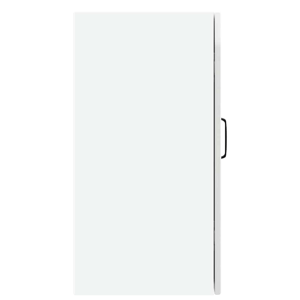 vidaXL Armoire Murale de Cuisine Kalmar Blanc Brillant Bois ingénierie, Meuble Mural de Cuisine, Armoire pour Mur de Cuisine, Armoire Murale avec Porte