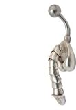 14g Curved Barbell Moving penis Belly Button Navel Rings, Sold Individually
